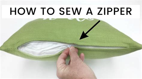 How To Sew A Zipper Into A Pillow Youtube