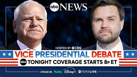 How To Watch Tonight S Vice Presidential Debate Between Tim Walz And J