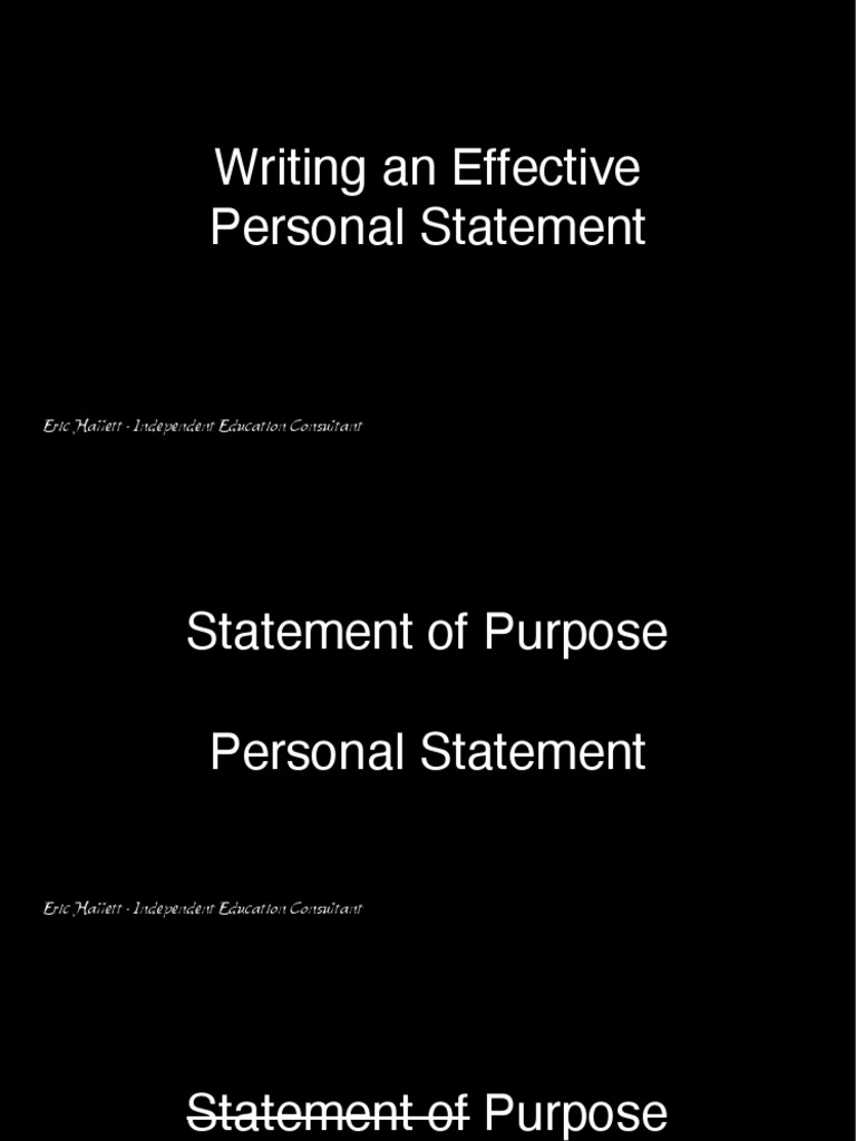 How To Write A Strong Personal Statement Workshop Office Of