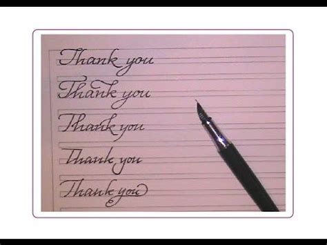 How To Write In Cursive 5 Ways To Write Thank You Youtube