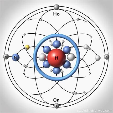 Hydrogen Atom Illustration Stable Diffusion Online