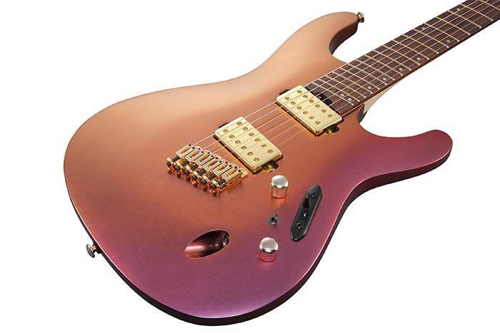 Ibanez Sml721 Electric Guitar Rose Gold Chameleon Huber Breese Music