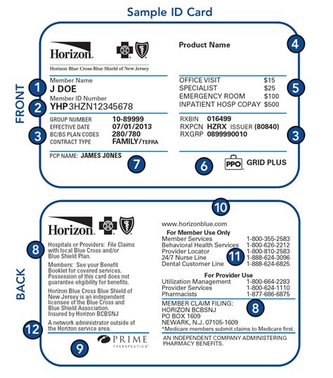 Identification Horizon Blue Cross Blue Shield Of New Jersey