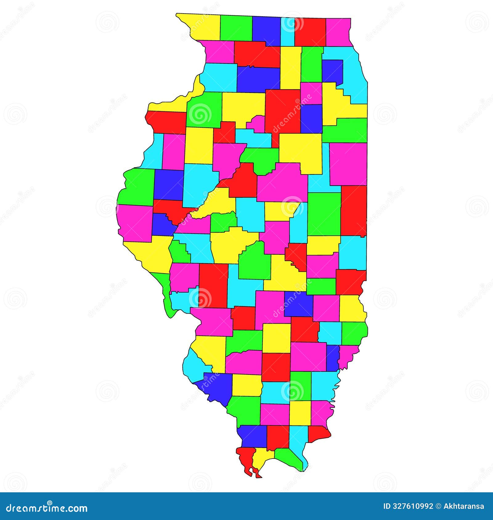 Illinois Map Counties Stock Illustrations 491 Illinois Map Counties