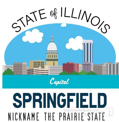 Illinois State Clipart Illinois State Capital Springfield Nickname The