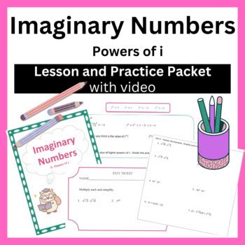 Imaginary 3 Powers Of I Worksheet And Lesson By Mathematics Made Easy