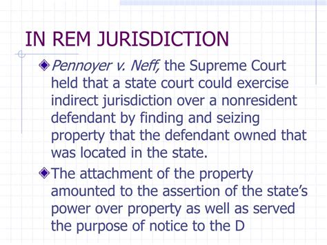 In Rem Jurisdiction Explained