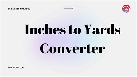 Inches To Yards Converter Online