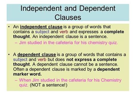 Independent and Dependent Clauses Explained