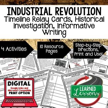 Industrial Revolution Timeline Investigation Writing Digital