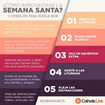 Infograf A C Mo Aprovechar La Semana Santa Catholic Link