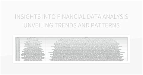 Insights Into Financial Data Analysis Unveiling Trends And Patterns Excel Template And Google