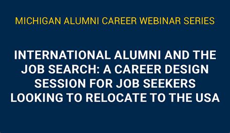 International Alumni And The Job Search A Career Design Session For
