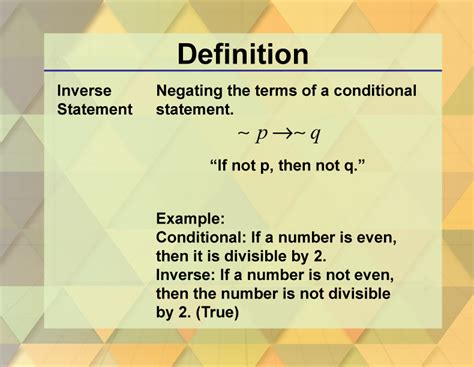 Inverse of a Statement Defined