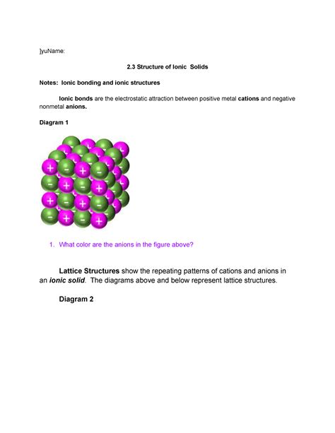 Ionic Solids Chemistry Libretexts