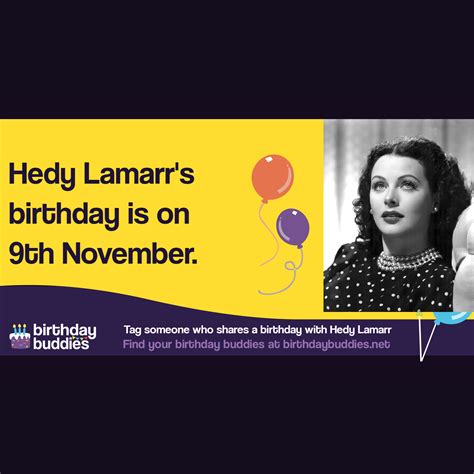 It Is Actress And Inventor Hedy Lamarr S Birthday Today Here She Is In