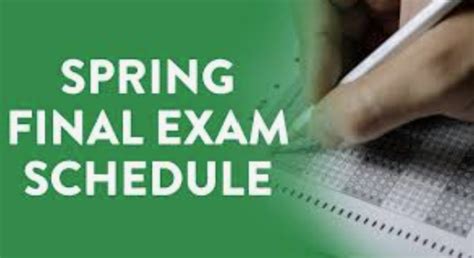 IUSB Spring 2025 Final Exam Schedule