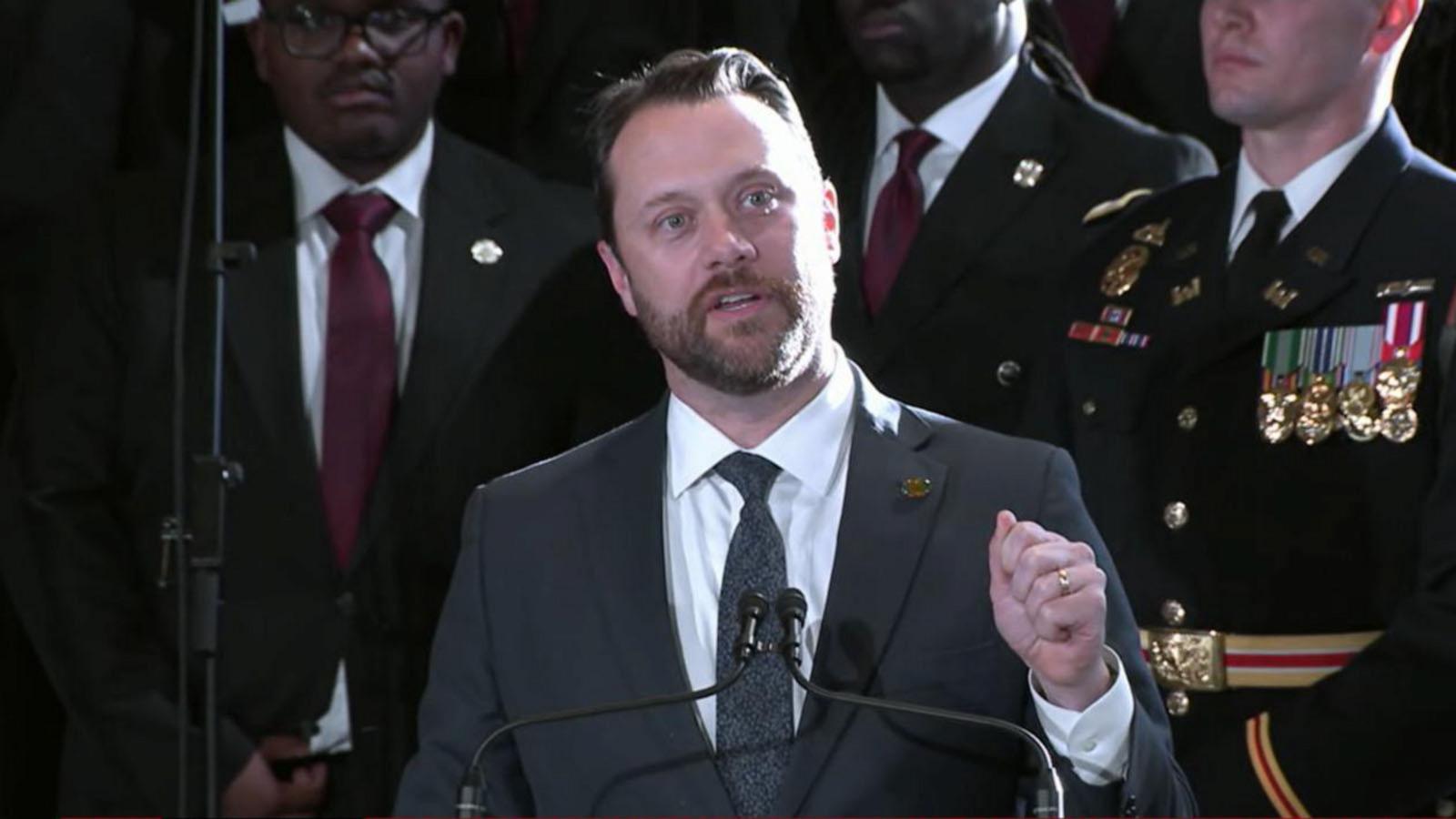 Jason Carter Speaks At State Funeral Of Former President Jimmy Carter