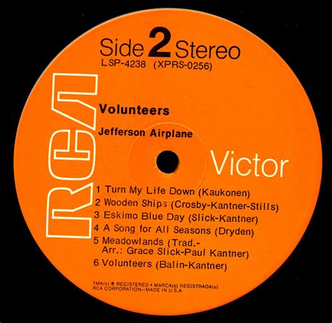 Jefferson Airplane Volunteers Label 2 Nae Don Sanford Photography