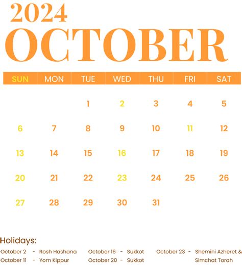 Jewish Holidays October 2024