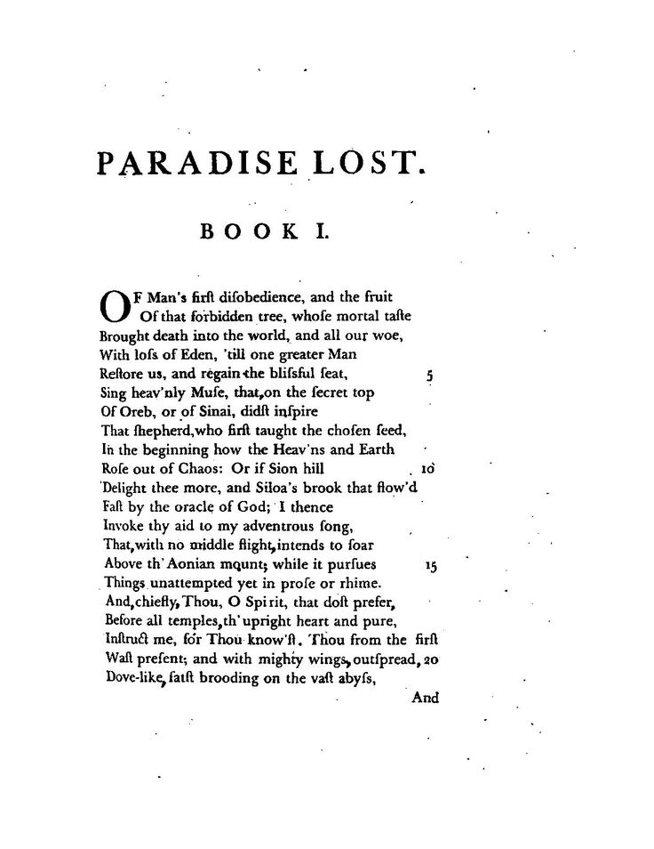 John Milton Paradise Lost Poem Summary Sitedoct Org