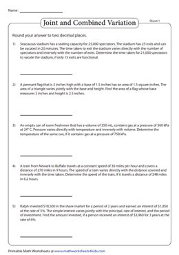 Joint And Combined Variation Word Problems Video Lessons Examples And