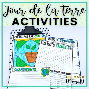 Jour De La Terre French Earth Day Activities By Apr S Teach Club