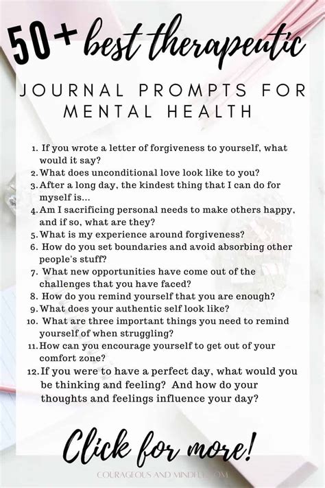 Journal Prompts For Mental Health