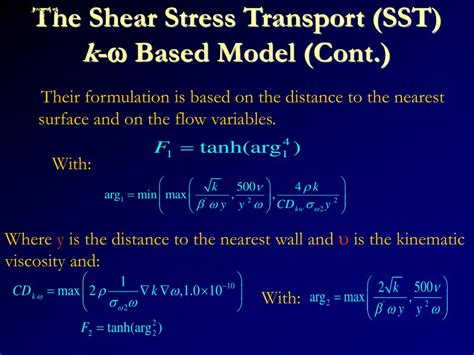 K W Shear Stress Transport Sst Turbulence Model 2 Youtube