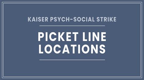 Kaiser Mental Health Strike Picket Line Locations And Schedule Usa Works