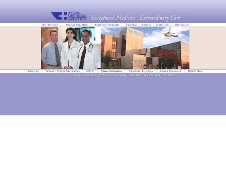 Kern Medical Center Serves The Residents Of Kern County In The Areas