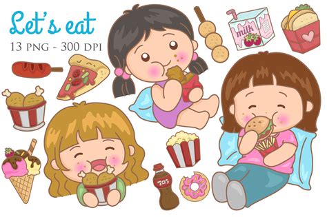 Kids Eating Snacks Clipart Images