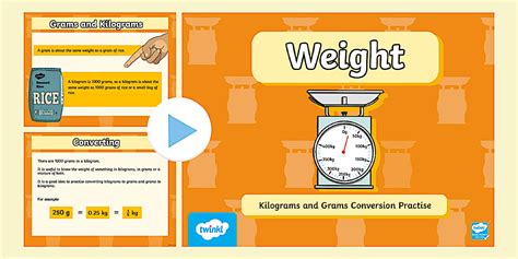 Kilograms And Grams Conversion Practice Powerpoint Twinkl