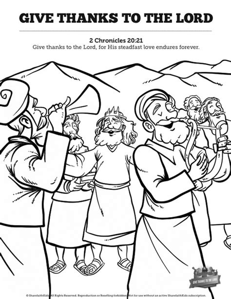King Jehoshaphat Page Coloring Pages