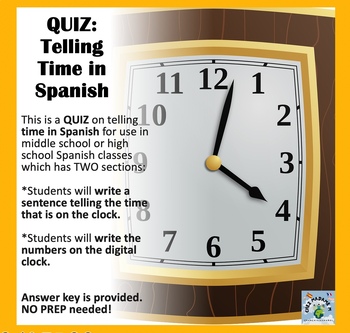 La Hora En Espa Ol Telling The Time In Spanish