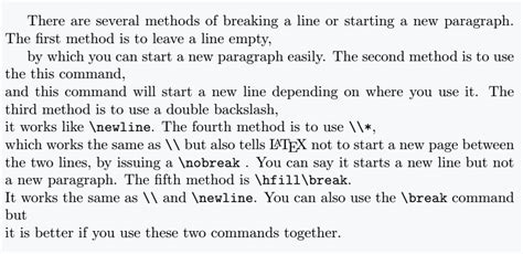5 Latex Line Breaks