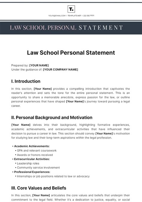 Law School Personal Statement