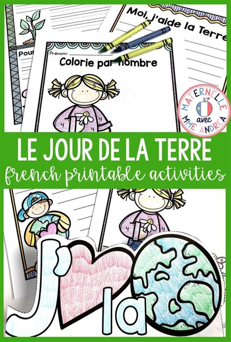 Le Jour De La Terre French Earth Day Activities Teaching Resources