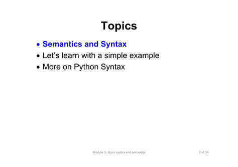 Lecture 3 Basic Syntax And Semantics