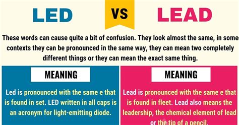 Led Vs Lead What Is The Main Difference Between Lead Vs Led English