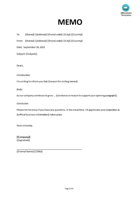 Legal Memo Example Templates At Allbusinesstemplates Com