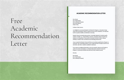 Letters Of Recommendation Templates Free 5 Student Recommendation