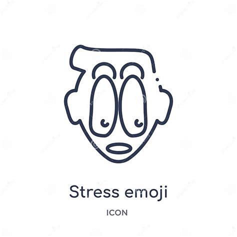 Linear Stress Emoji Icon From Emoji Outline Collection Thin Line