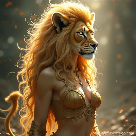 Lion Girl Art