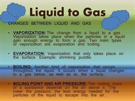 Liquid to Gas Transition Explained