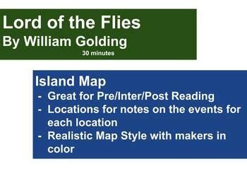 Lord Of The Flies Island Map Important Locations Worksheet Tpt