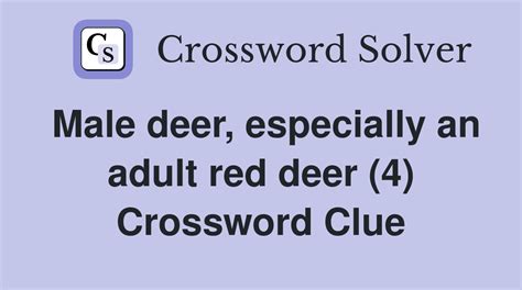 Male Deer Crossword Clue Answer