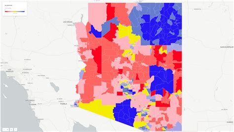 Map Making Arizona Blue Means Turning A Sea Of Red