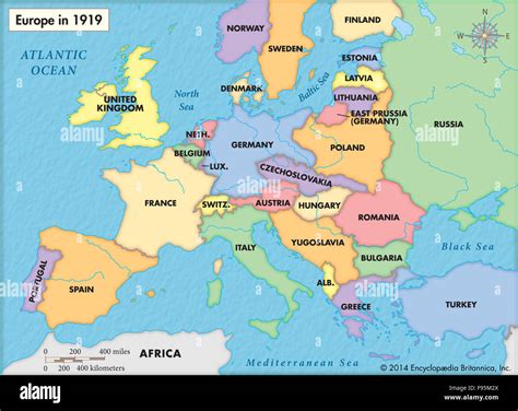 Europe Map After WW1