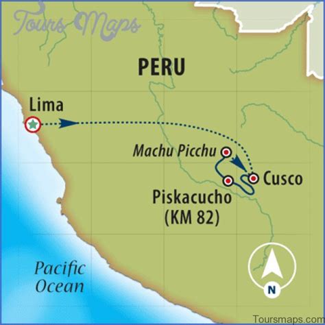 Map Of Machu Picchu Peru Toursmaps Com